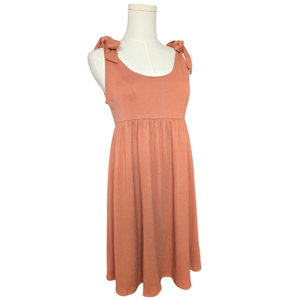 WILD FABLE Mauve Gauze Bow-Straps Dress